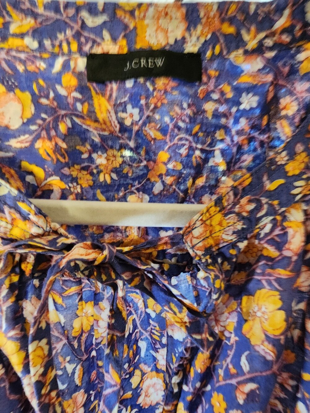 J. Crew Tunic Beach Dress Midnight Floral Large 100% Cotton - Picture 2 of 7